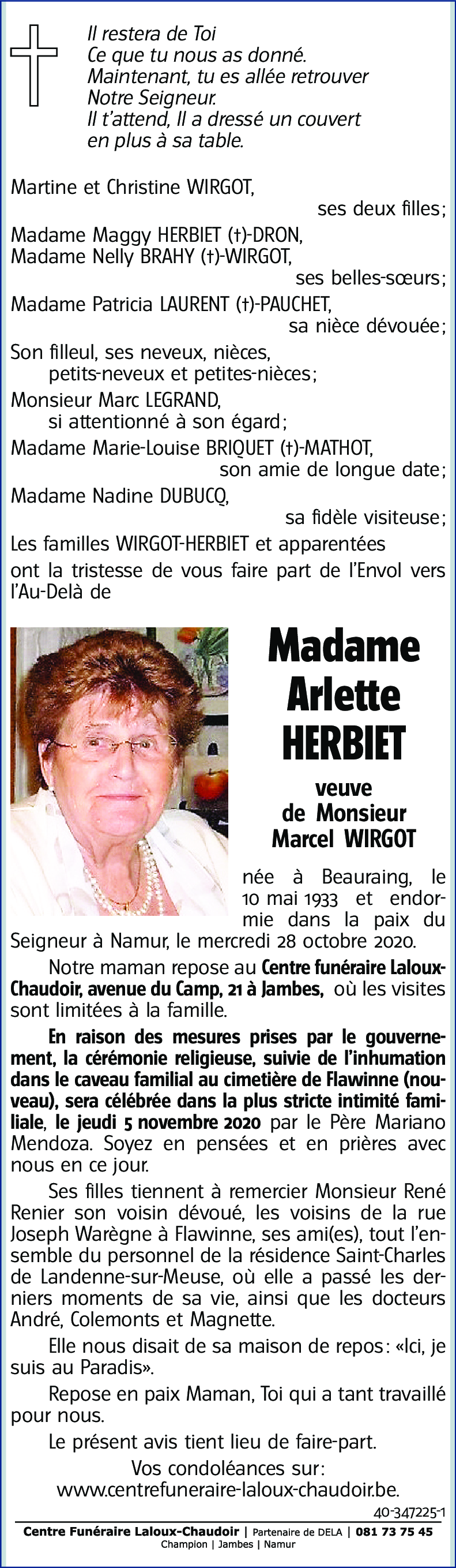 Arlette HERBIET