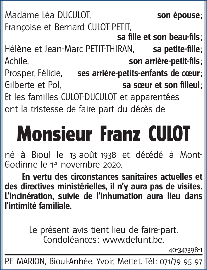 Franz CULOT