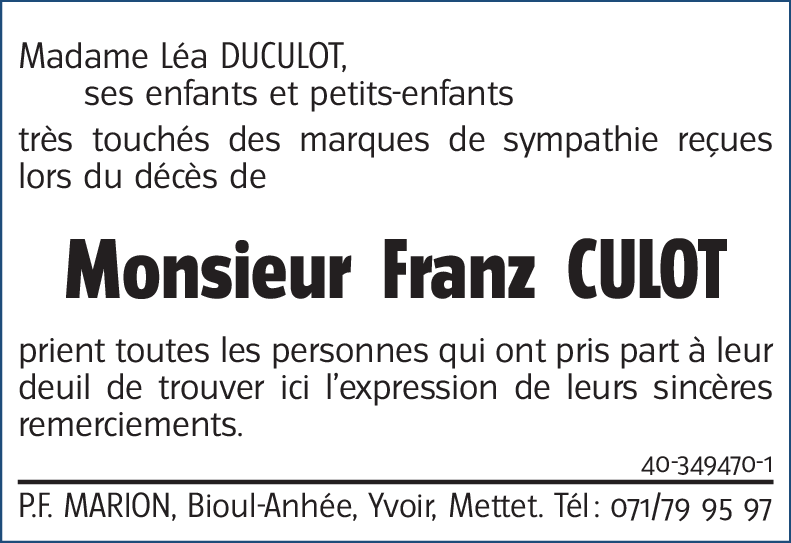 Franz CULOT