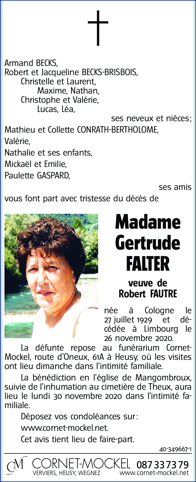 Gertrude FALTER