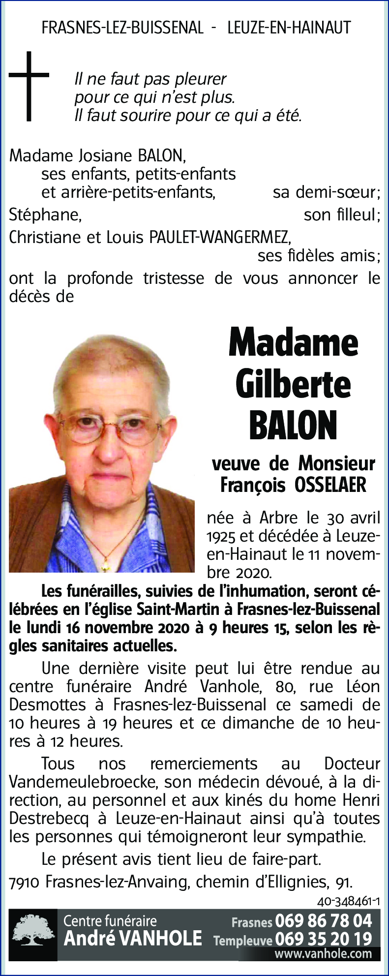 Gilberte BALON