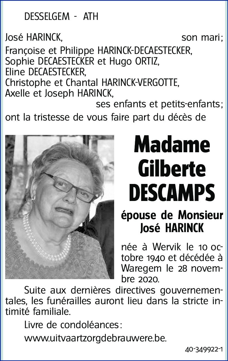 Gilberte DESCAMPS