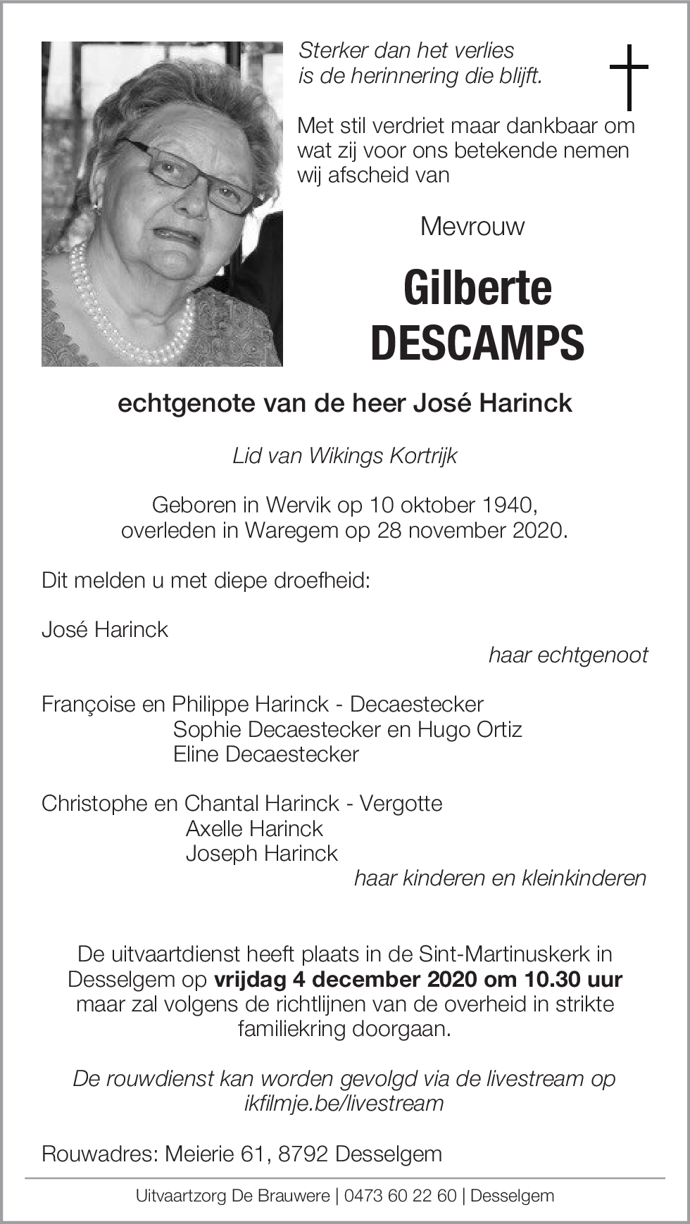 Gilberte DESCAMPS