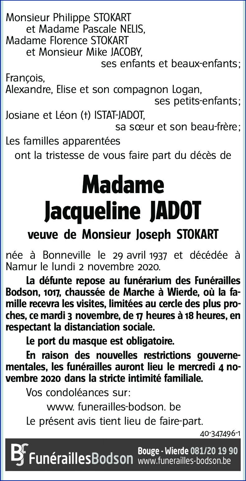 Jacqueline JADOT