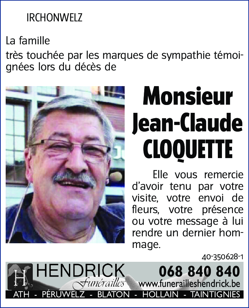 Jean-Claude CLOQUETTE