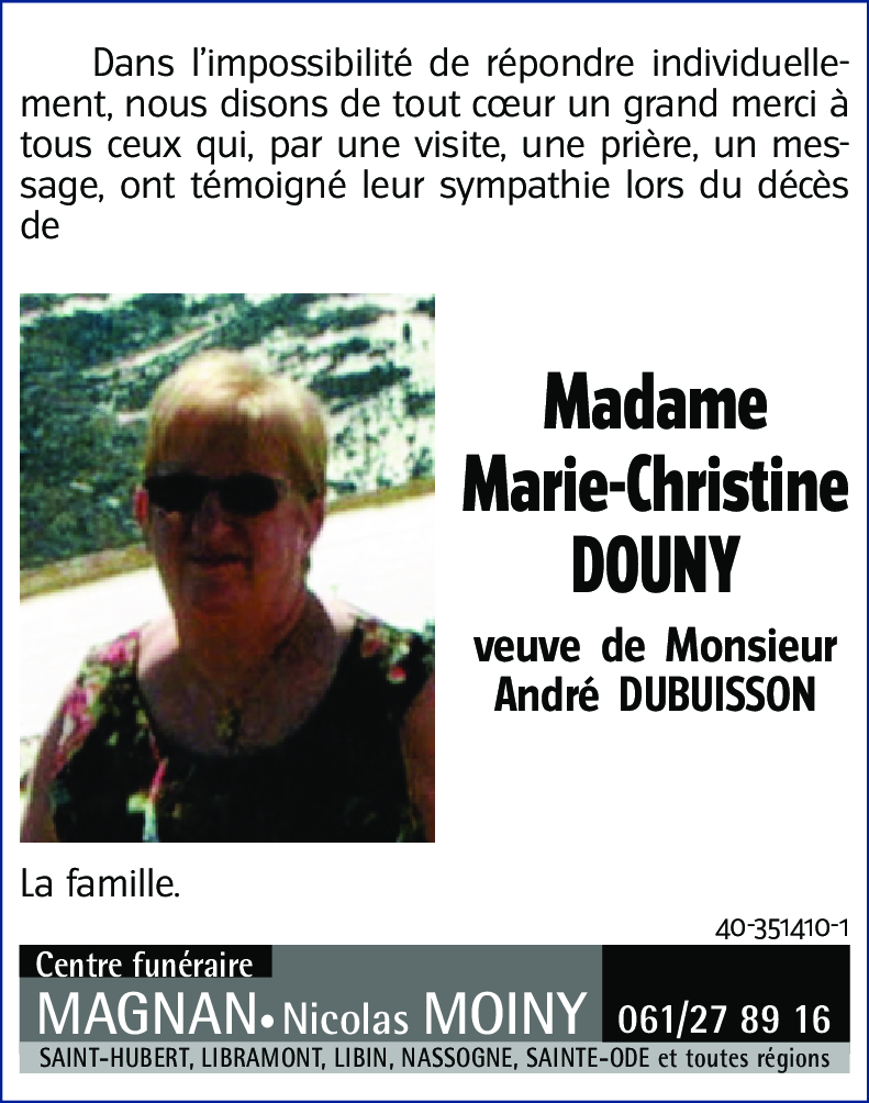 Marie-Christine DOUNY