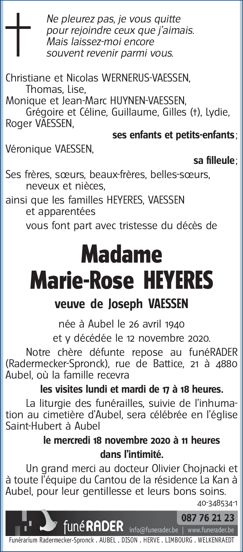 Marie-Rose HEYERES