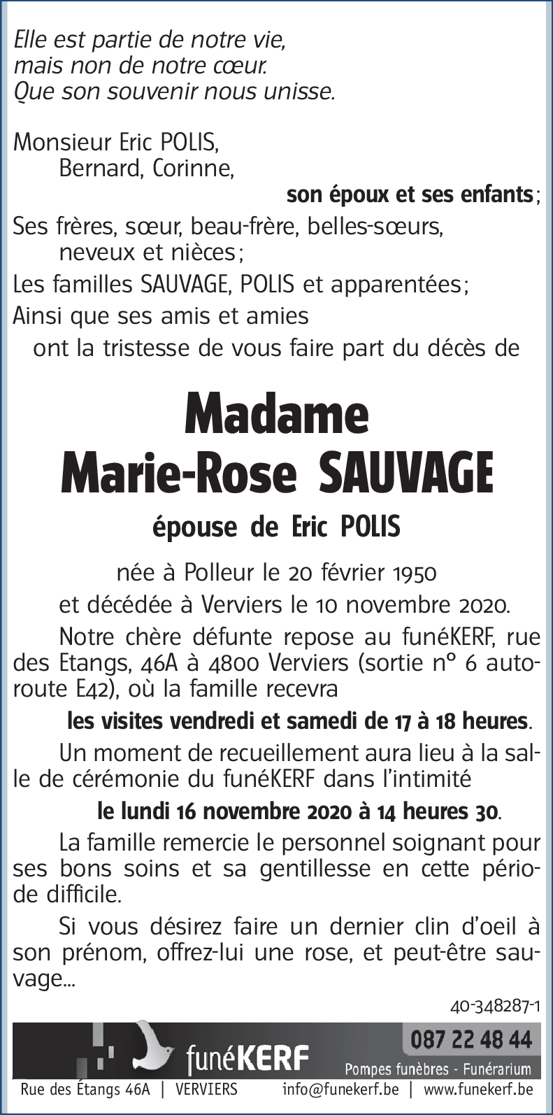 Marie-Rose SAUVAGE