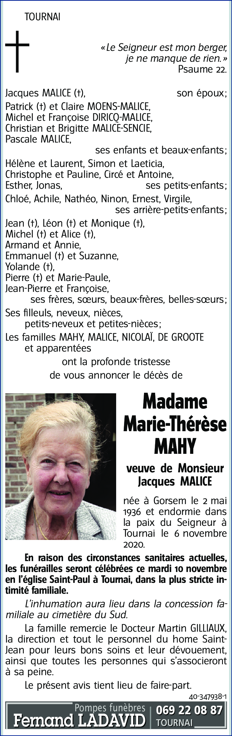 Marie-Thérèse MAHY