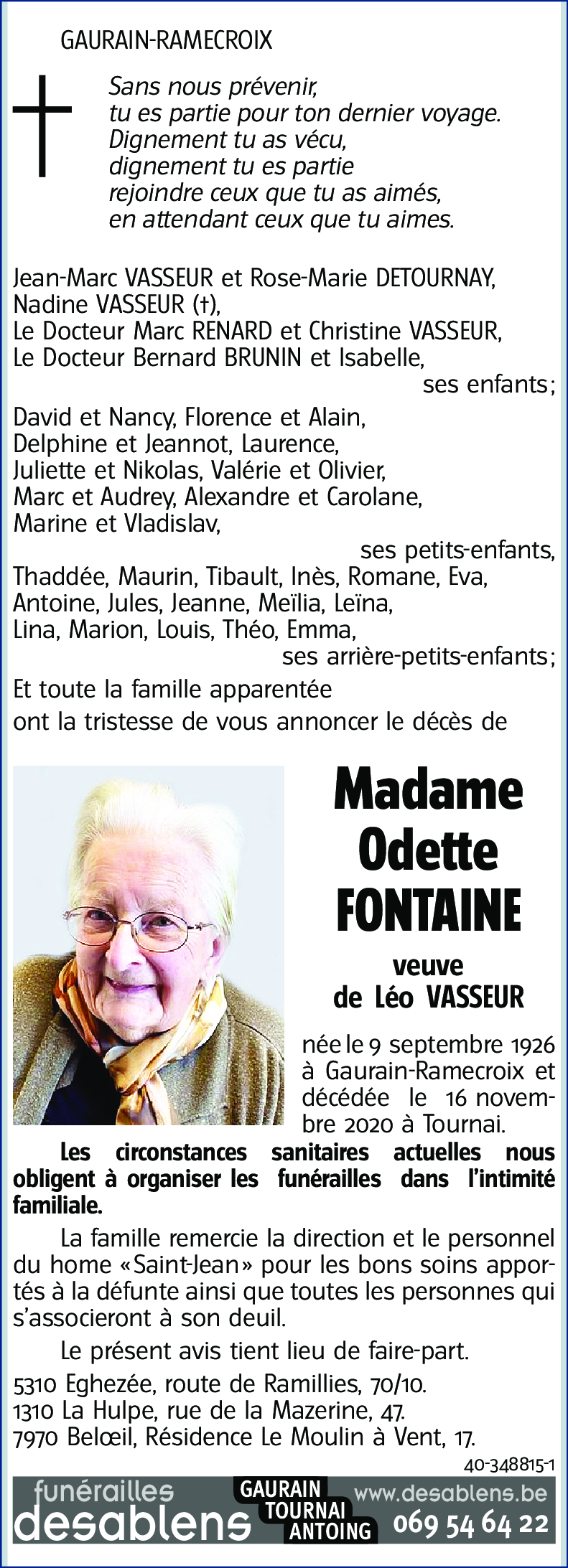 Odette FONTAINE