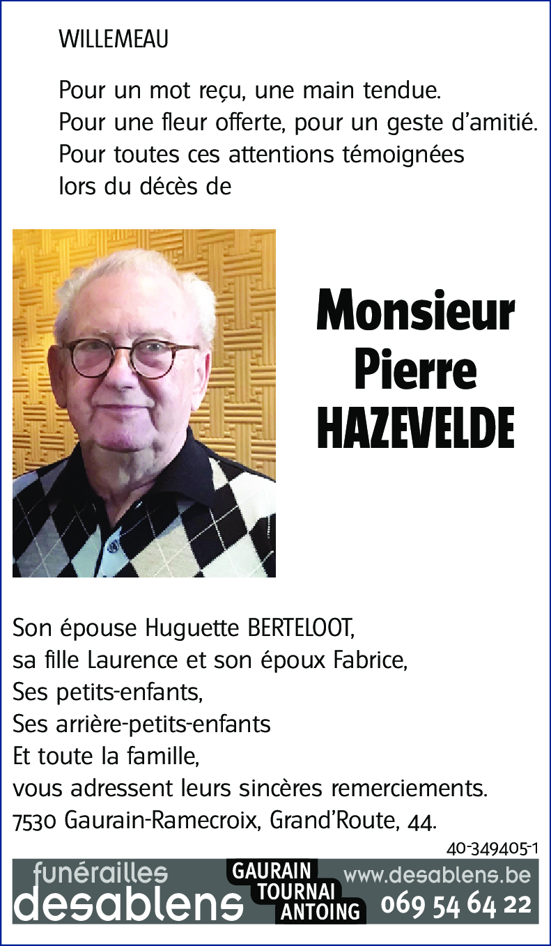 Pierre HAZEVELDE