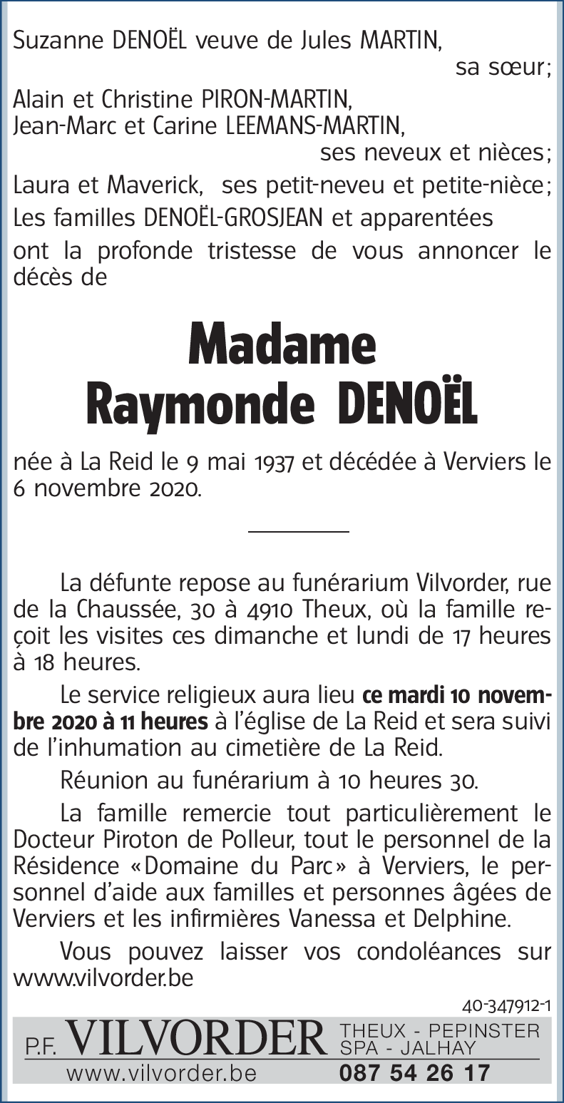 Raymonde DENOËL