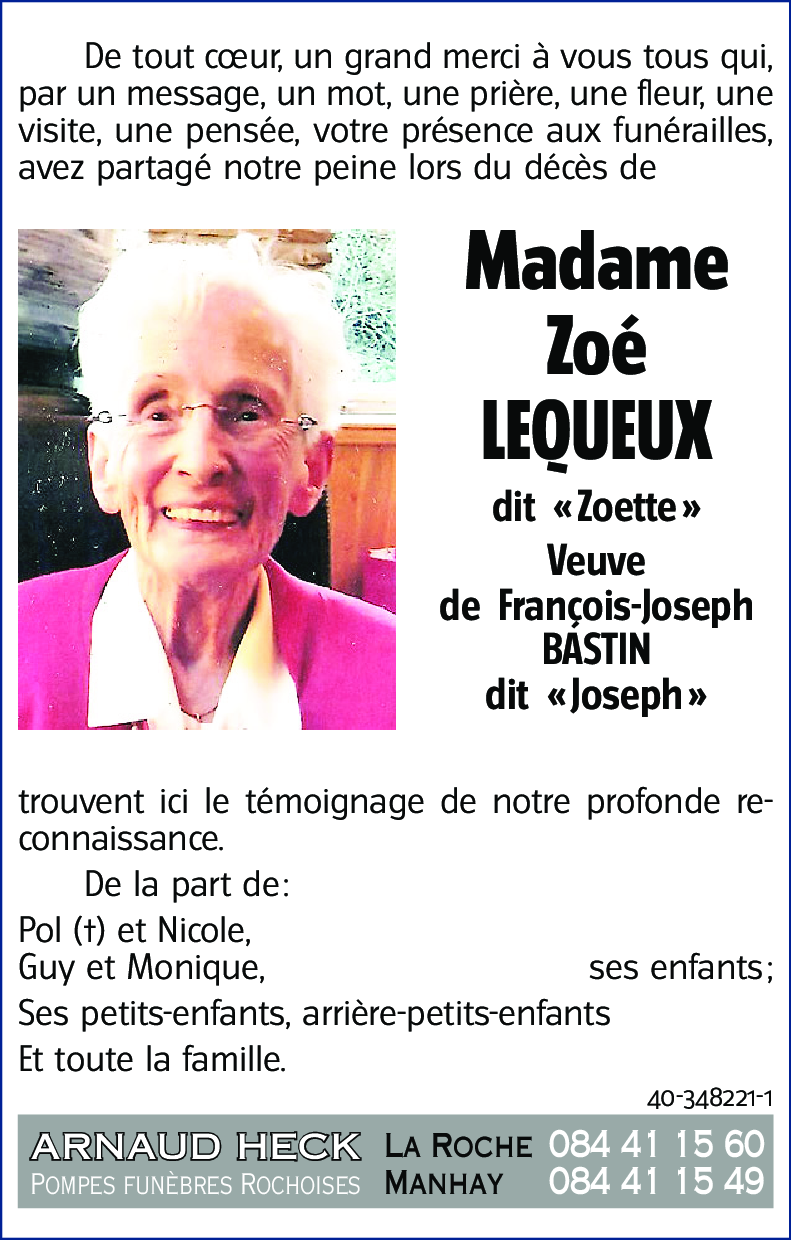 Zoé dit 