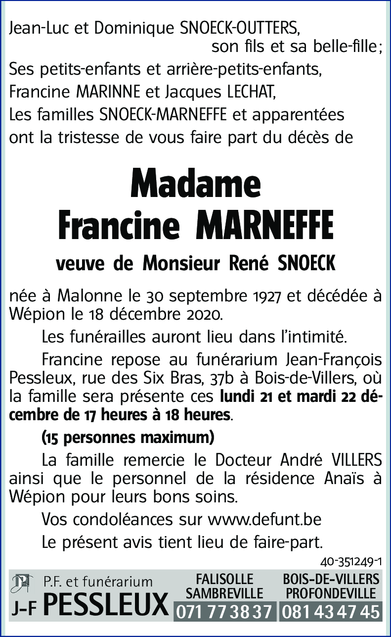 Francine MARNEFFE