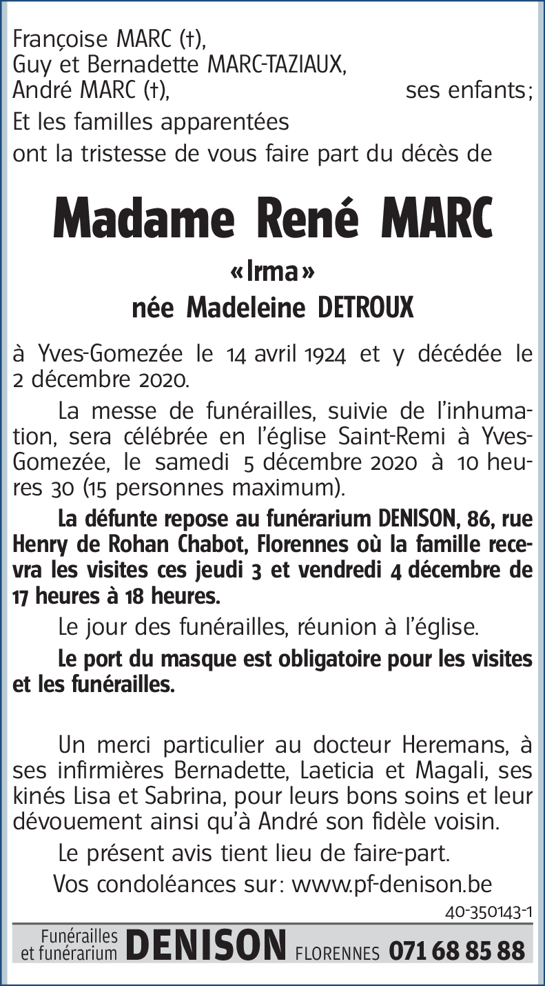 Madeleine DETROUX