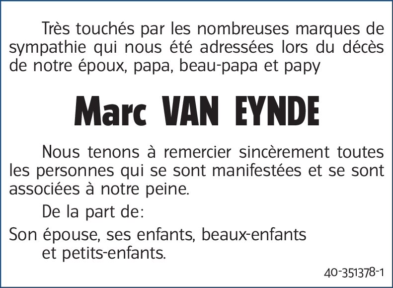 Marc VAN EYNDE