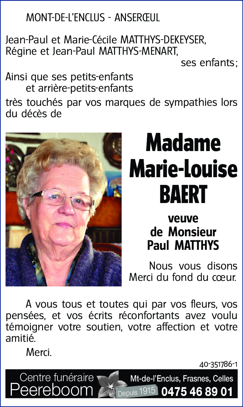 Marie-Louise BAERT