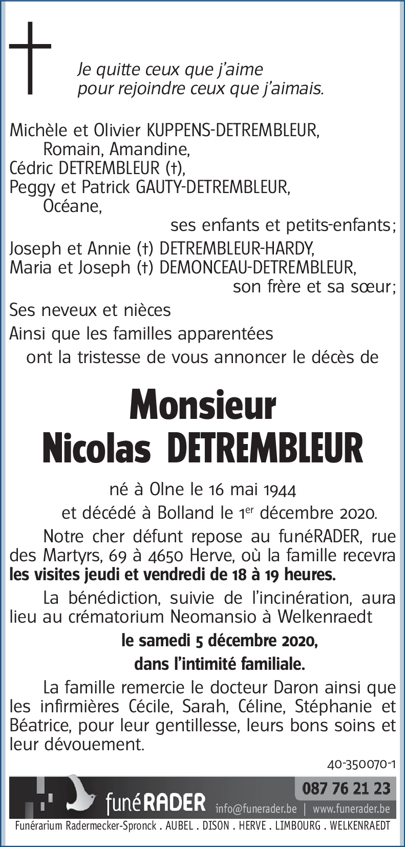 Nicolas DETREMBLEUR