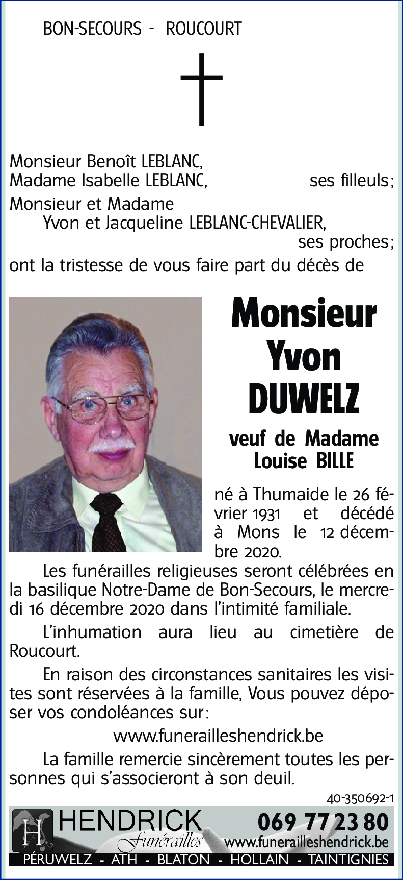 Yvon DUWELZ