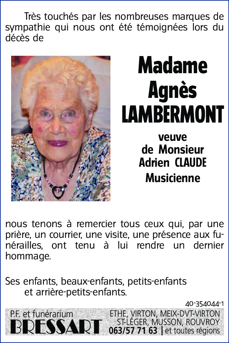 Agnès LAMBERMONT