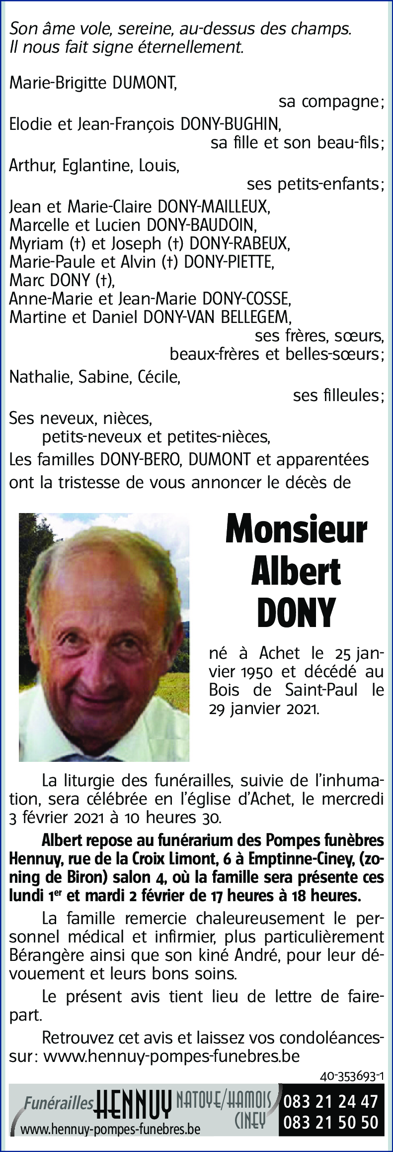 Albert DONY