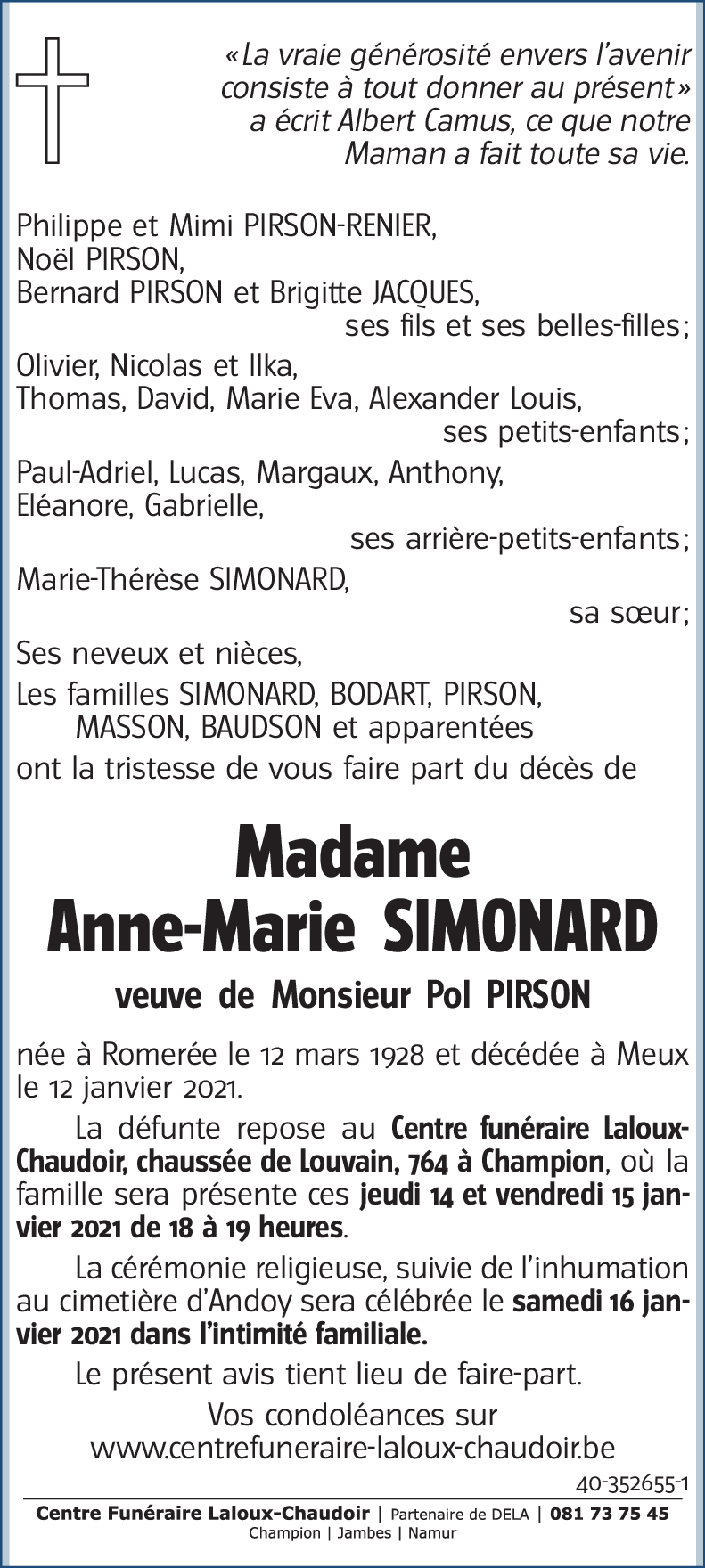 Anne-Marie SIMONARD