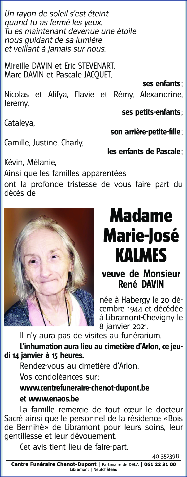 Marie-José KALMES