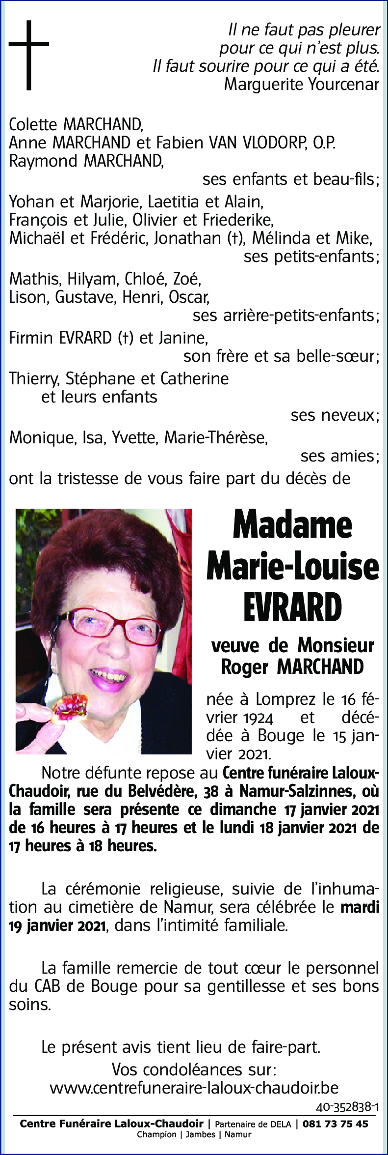 Marie-Louise EVRARD