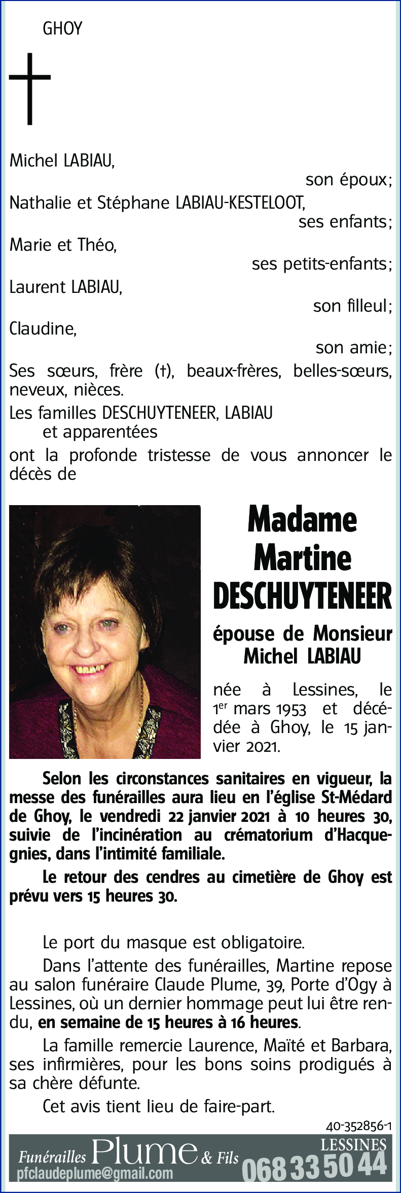 Martine DESCHUYTENEER