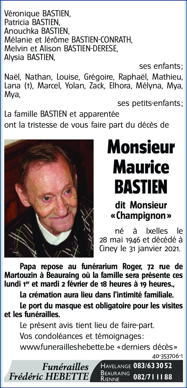 Maurice BASTIEN