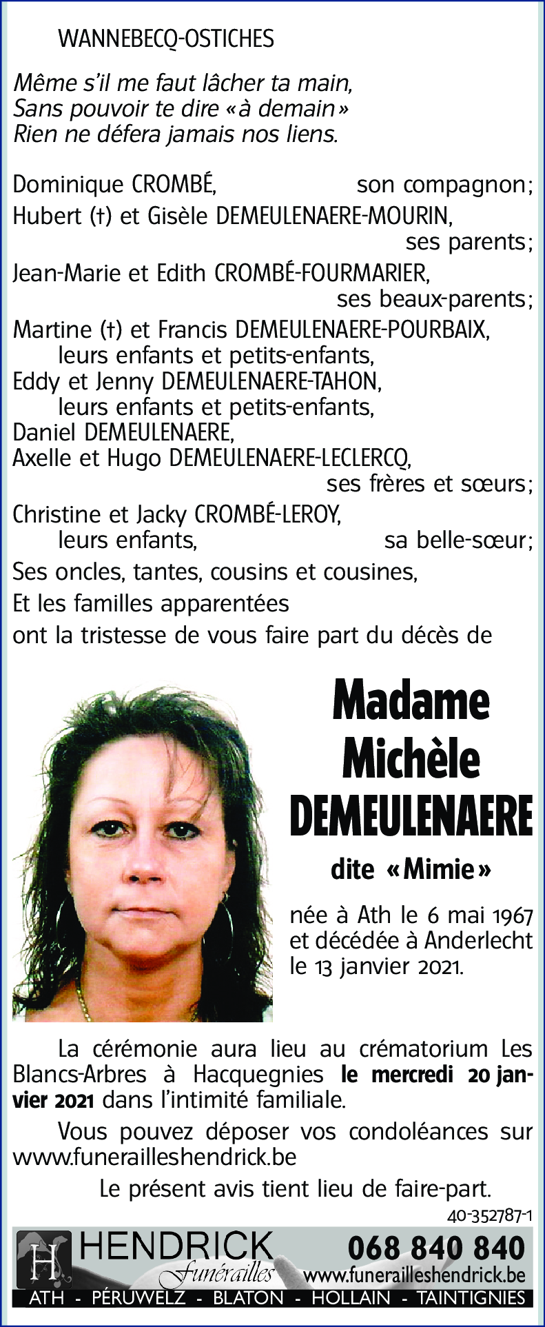 Michèle DEMEULENAERE