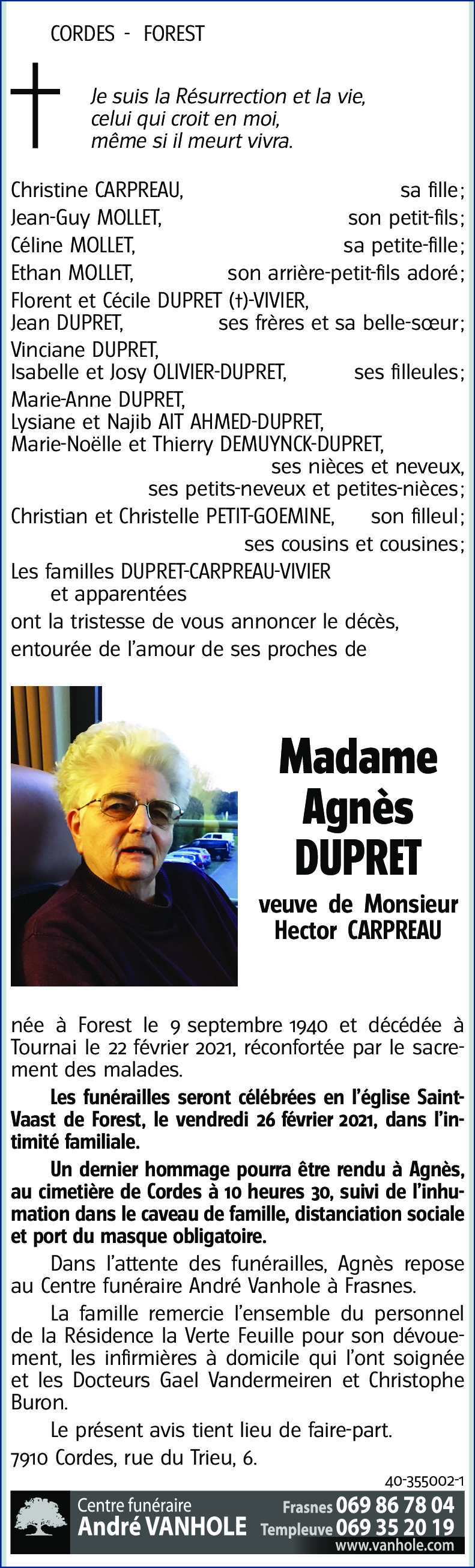 Agnès DUPRET