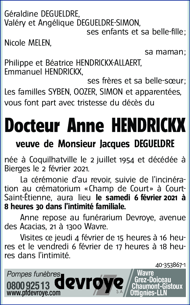 Anne HENDRICKX