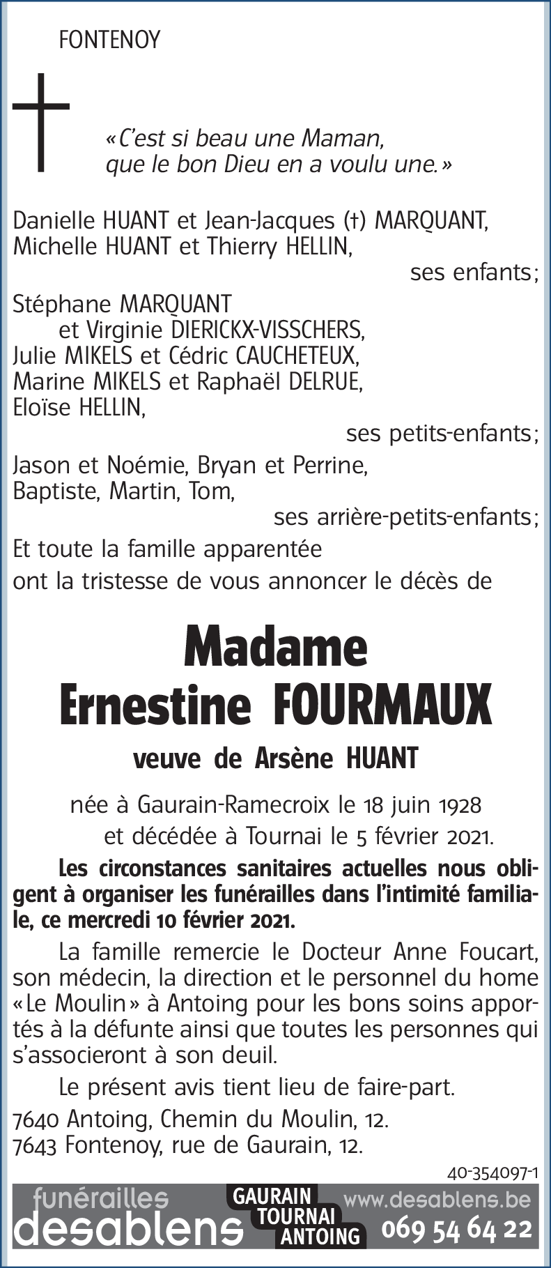 Ernestine FOURMAUX