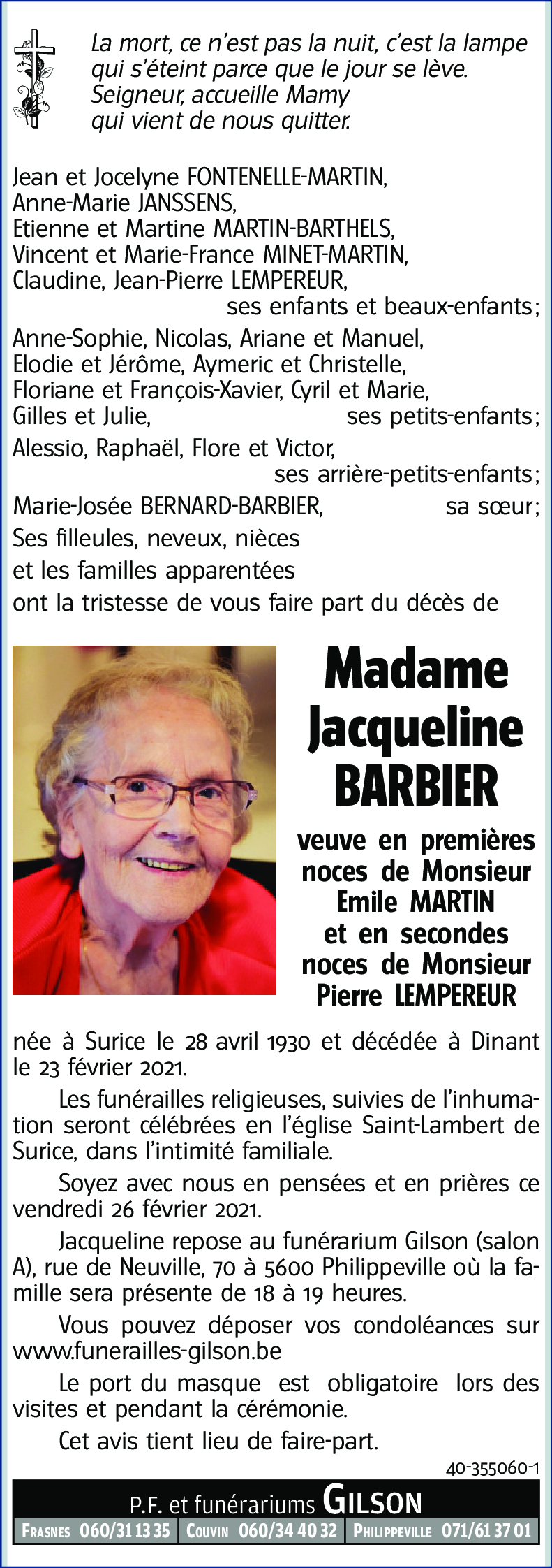 Jacqueline BARBIER