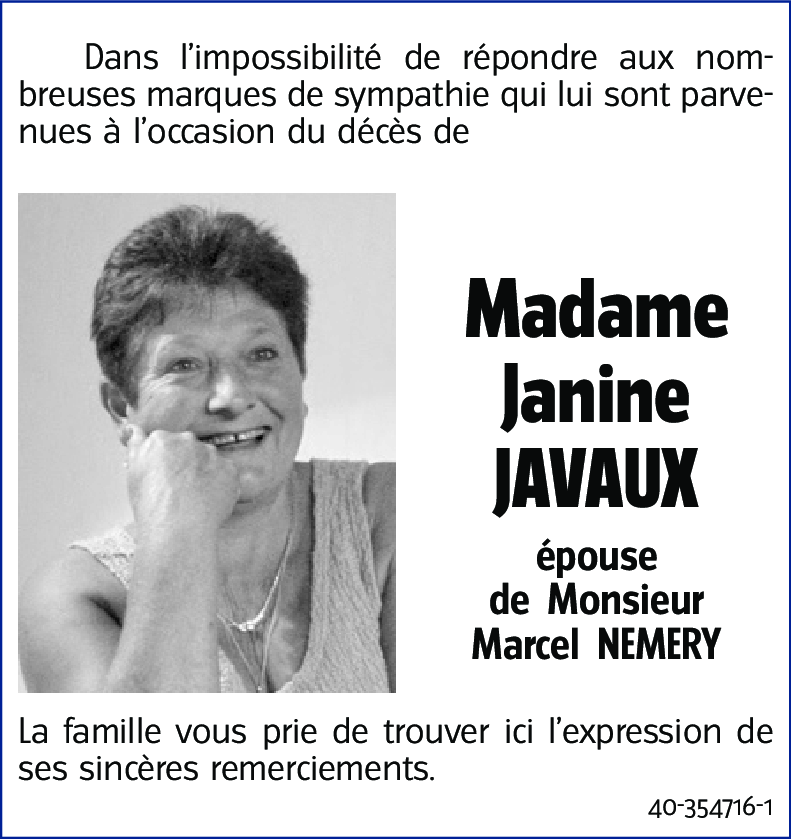 Janine JAVAUX