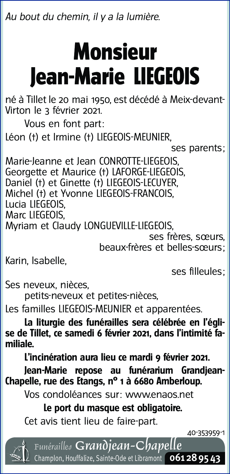 Jean-Marie LIEGEOIS