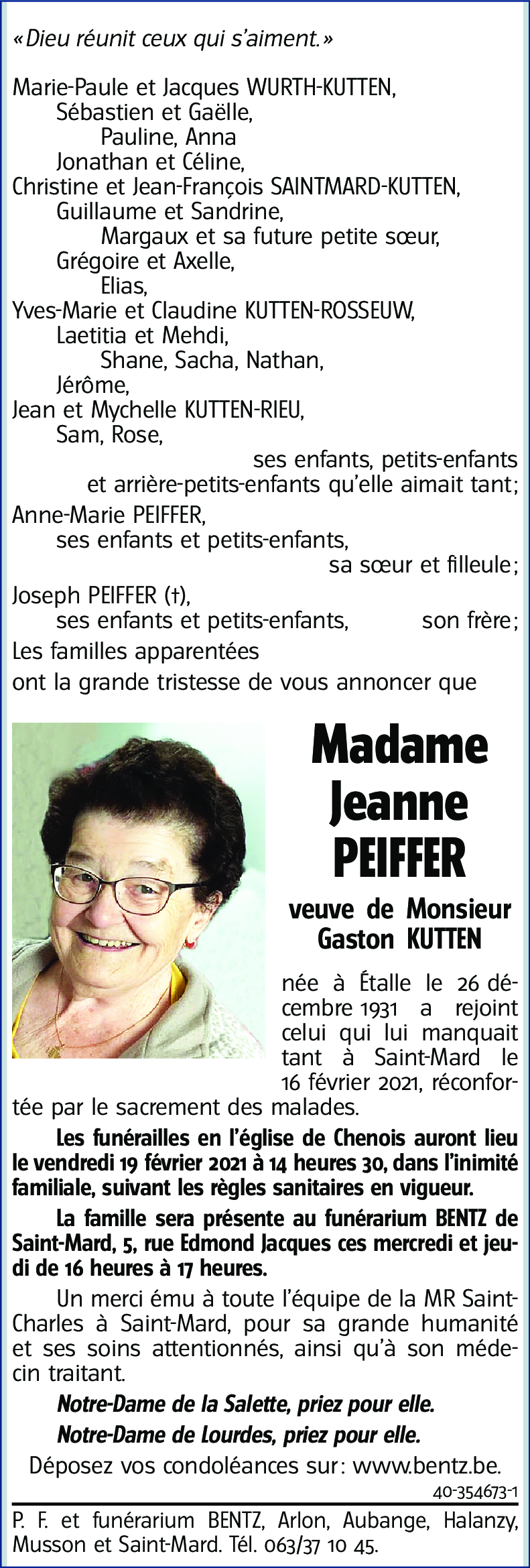 Jeanne PEIFFER