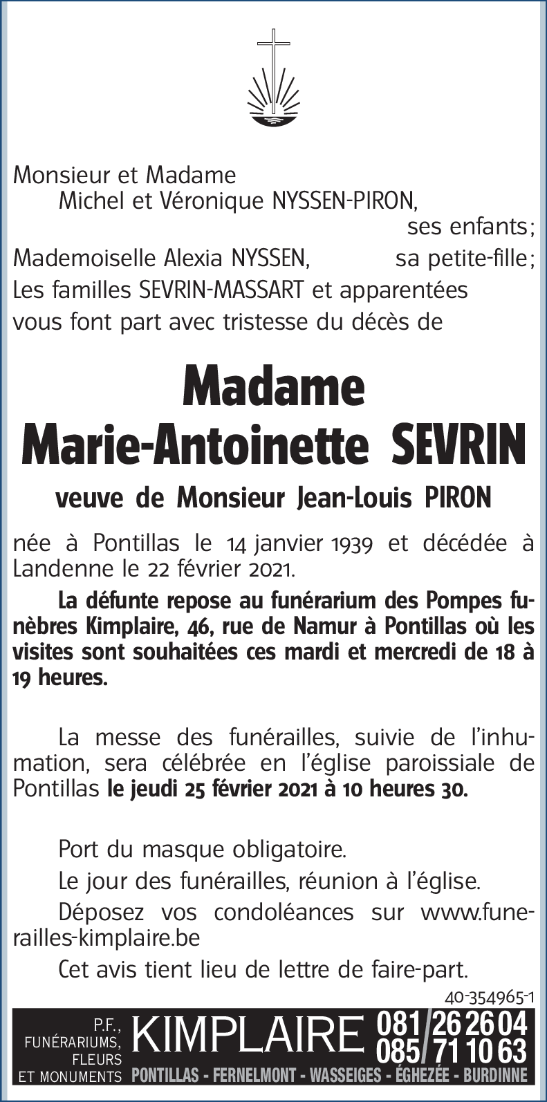 Marie-Antoinette SEVRIN