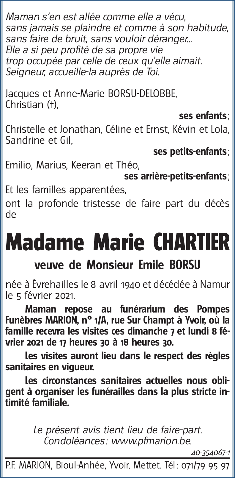 Marie CHARTIER