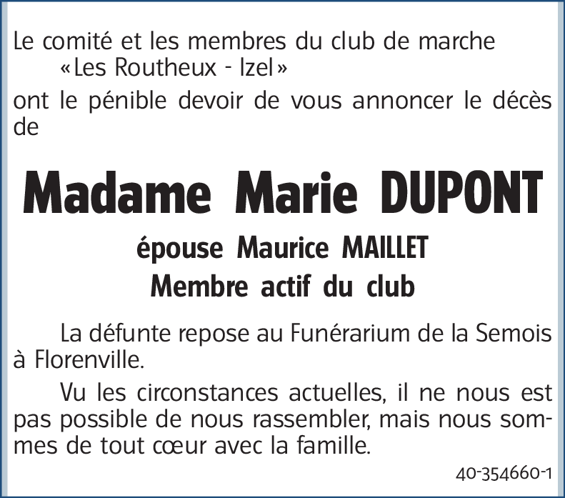 Marie DUPONT