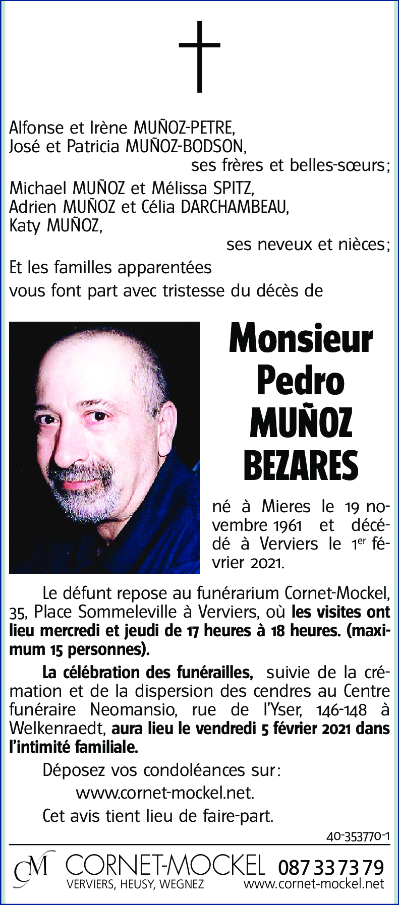 Pedro MUÑOZ BEZARES