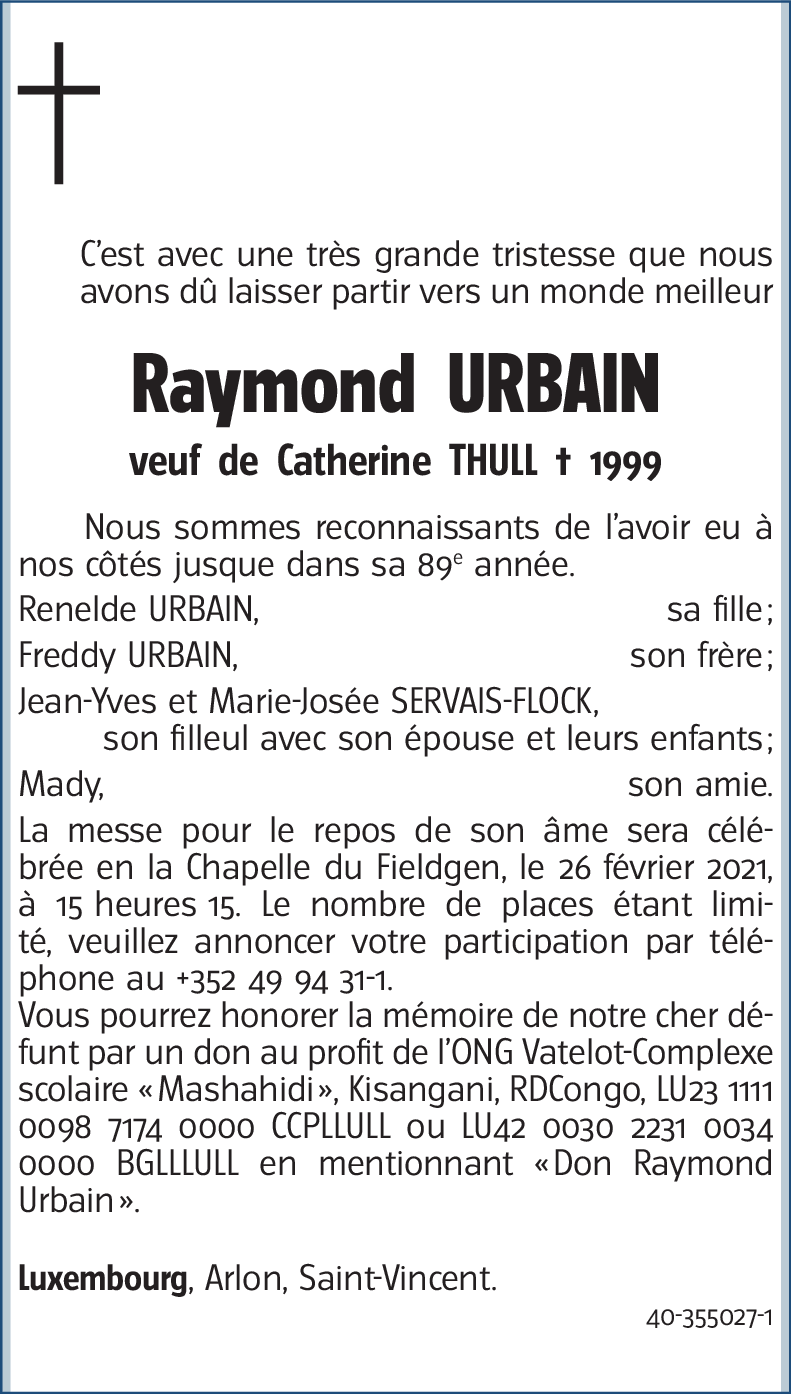 Raymond URBAIN