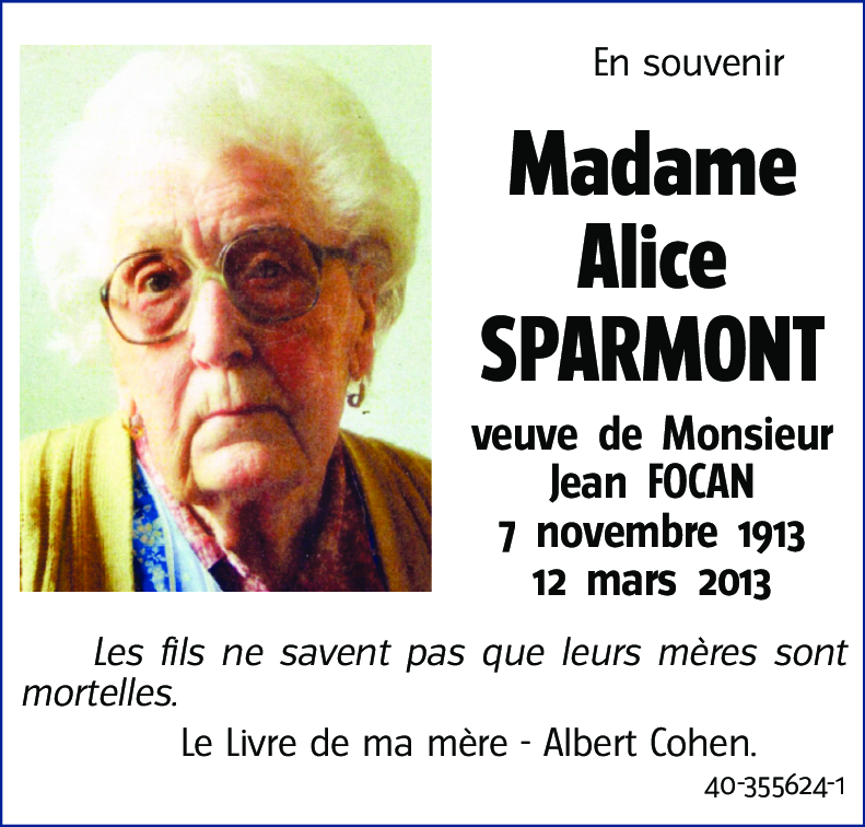 Alice SPARMONT
