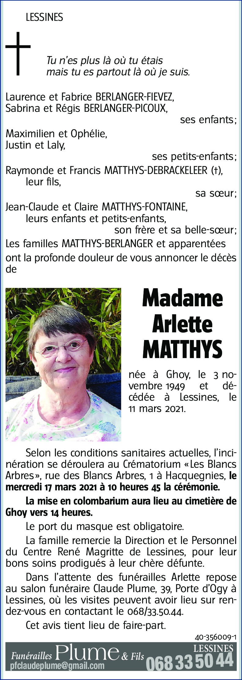 Arlette MATTHYS