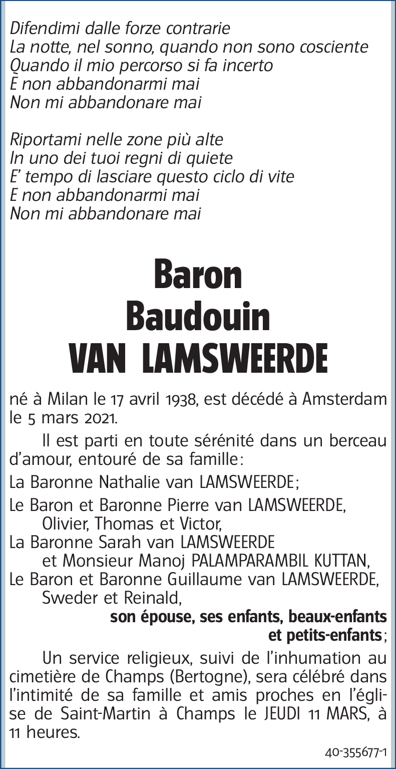 Baudouin VAN LAMSWEERDE