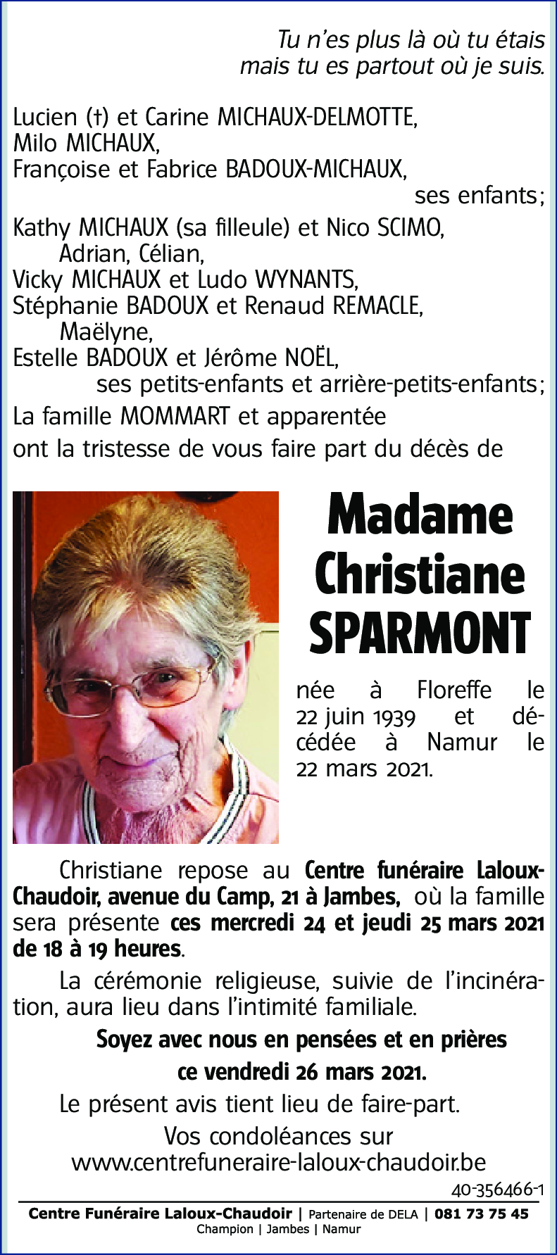 Christiane SPARMONT