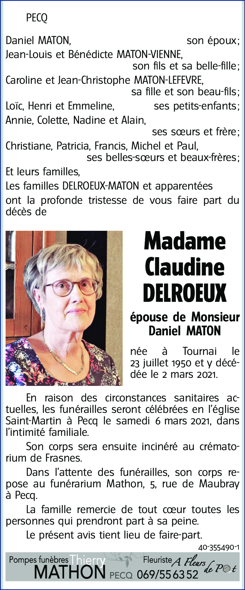 Claudine DELROEUX