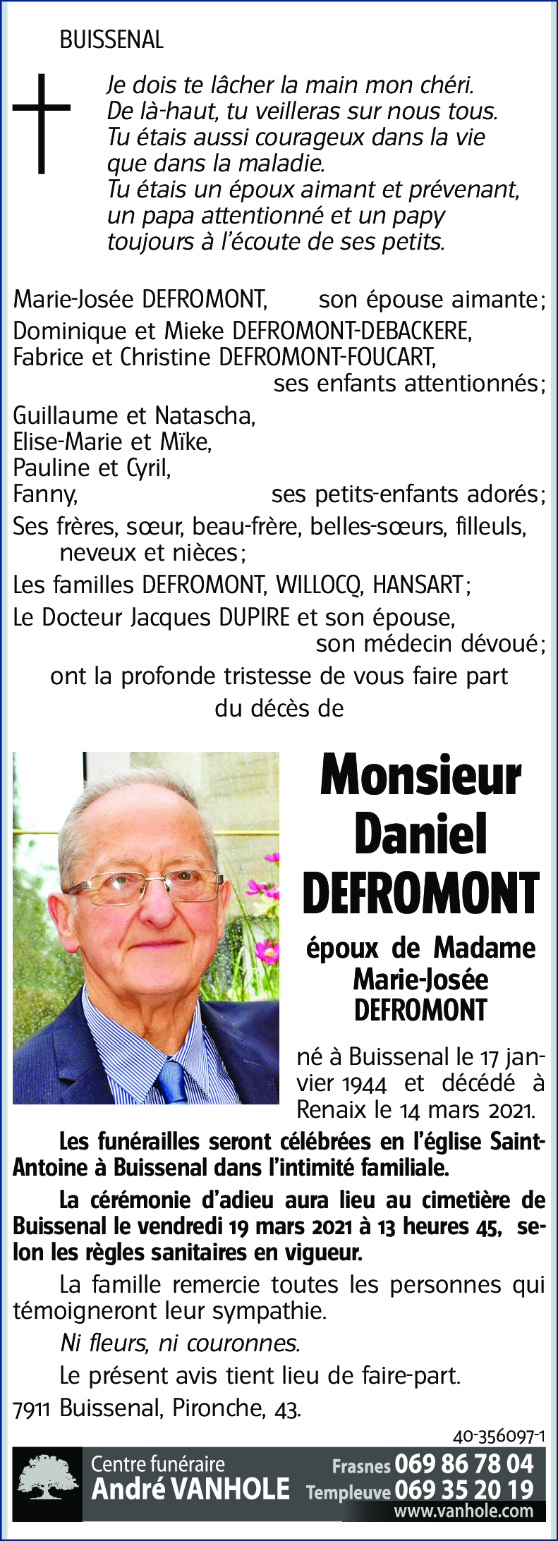 Daniel DEFROMONT