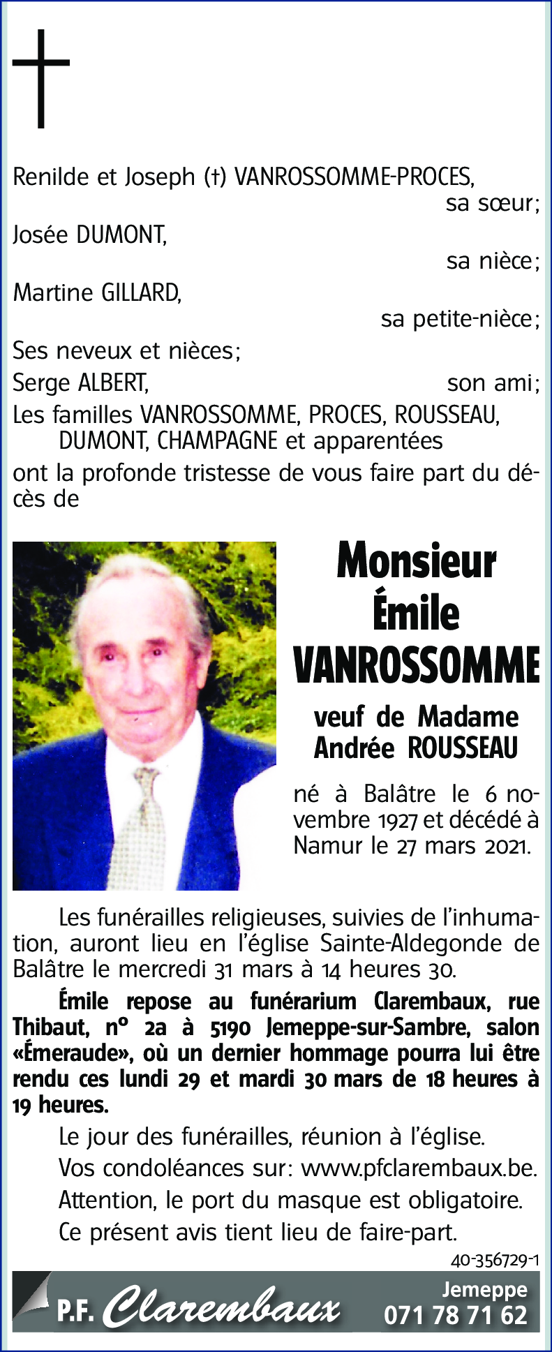 Émile VANROSSOMME